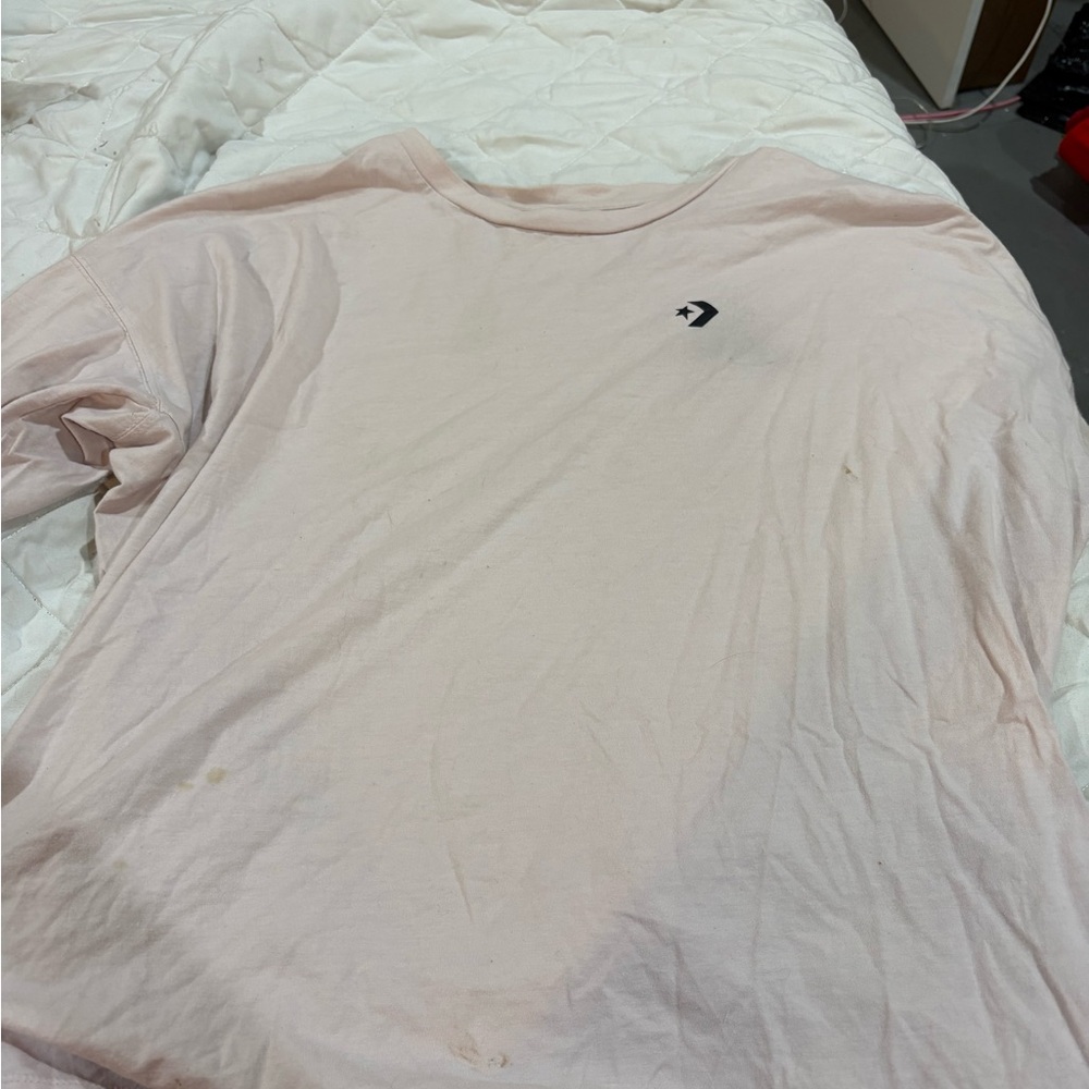 Converse Men's Light Pink Long Sleeve Tee
